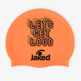 Cască de înot din silicon, copii 7+ ani / adulti, portocaliu - Jaked Loud